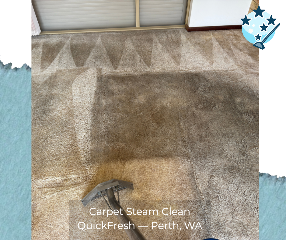 Carpet steam cleaning before and after in Perth WA